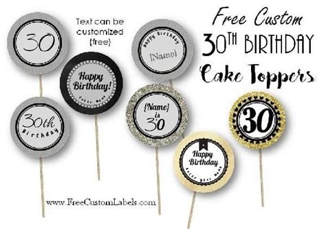 30th Birthday Cake Toppers