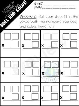 Roll and Solve - Multiplication by Dillon's Discoveries | TPT