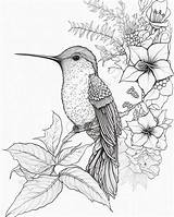 Humming Birds Coloring Pages sketch template