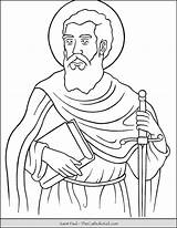 Saint Paul Coloring Page  TheCatholicKidcom sketch template