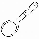 Measuring spoon Outline coloring book Page Line Art Drawing  Premium sketch template