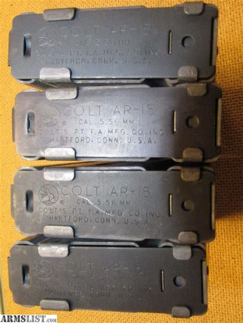 ARMSLIST - For Sale: LOT OF 4 COLT AR15 20 ROUND MAGAZINE