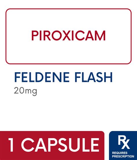 Feldene Flash 20mg Capsule - Rose Pharmacy Medicine Delivery