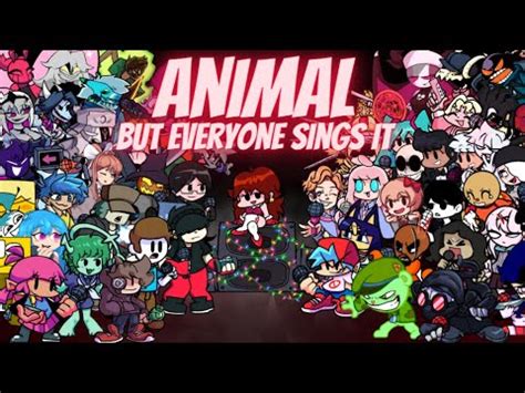 Animal but Every Turn a Different Character Sings (FNF Animal but ...