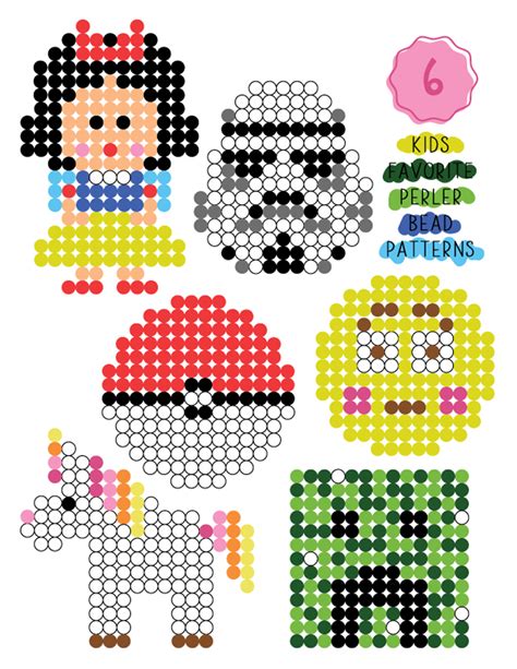 Kid Friendly Perler Bead Patterns Party Favors • A Subtle Revelry Easy ...