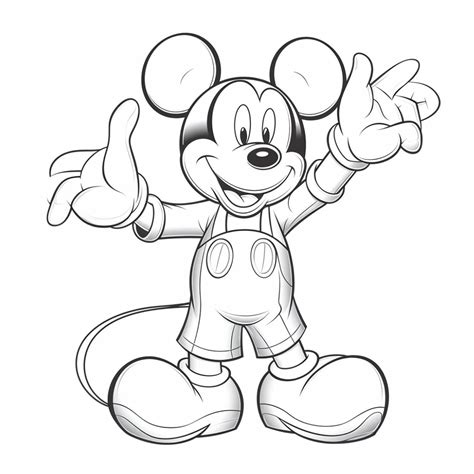 Classic Mickey Mouse Coloring Pages