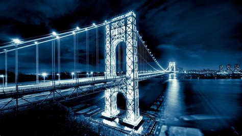 Brooklyn, Lights, Bridge, George Washington Bridge Wallpapers HD / Desktop and Mobile Backgrounds