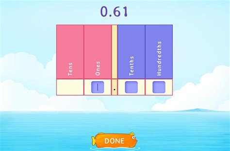 Decimals on the Place Value Chart Game - Math Games - SplashLearn