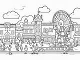 County Fair Coloring Contest Templates Pages sketch template