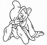 Grumpy Seven Dwarfs Coloring Page sketch template