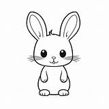 Cute Rabbit Drawing Coloring Pages 4 For Kids Bunny  sketch template