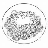 Spaghetti And Meatballs coloring page – Coloring Corner sketch template