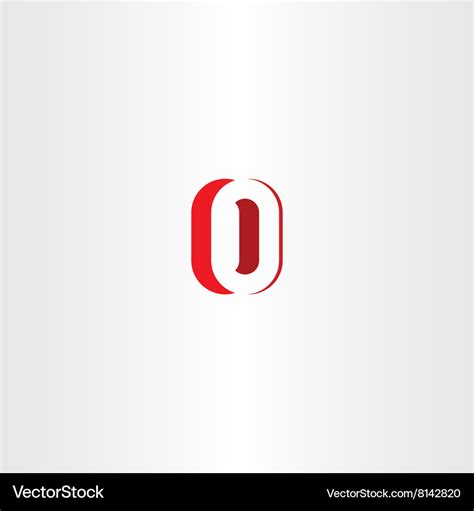 Red letter o number zero 0 logo icon design Vector Image