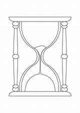 Premium Vector  Black And White hourglass Clipart coloring Page Of sketch template