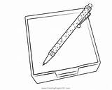 Pen Coloring Page sketch template