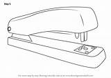 How To Draw A Stapler Tools Step By  DrawingTutorials101com sketch template