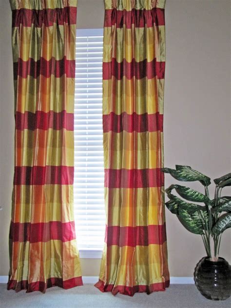 plaid curtains