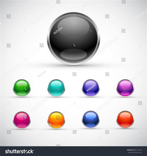 Blank Buttons Template Stock Vector (Royalty Free) 666173164 | Shutterstock