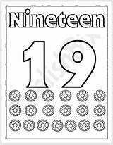 Number 19 Coloring Page For Kids  EnglishBix sketch template