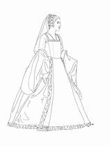 Tudor Costume Coloring Pages Sketch Page sketch template
