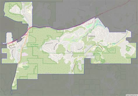 Map of Calabasas city - Thong Thai Real