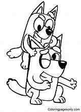 Bluey And Bingo Coloring Page  Free Printable Pages sketch template