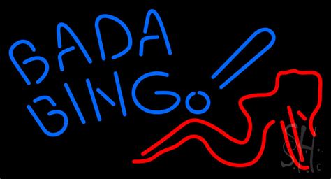 Blue Bada Bing Lady Neon Sign|Strip Club Neon Signs- Every Thing Neon