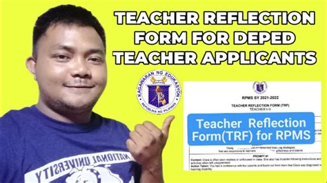 TEACHER REFLECTION FORM (TRF) For DEPED RANKING Facebook, 49% OFF