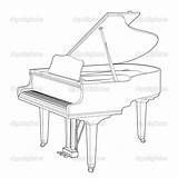 Baby Grand Piano Floor Plan Sketch Coloring Page sketch template