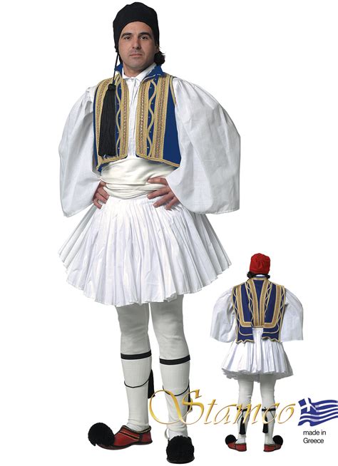 Evzonas Man Blue Traditional Greek Costume : greek-traditional-costumes.com