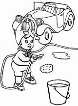 Noddy Is Wash His Car Coloring Pages  Best Place To Color Cars sketch template