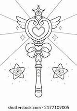 Printable Princess Magic Wand Coloring Pages Stock Vector Royalty Free  sketch template