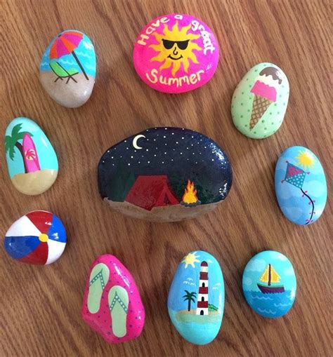 How to Paint Rocks: Step by Step | Painted Rock Ideas | Rock crafts ...