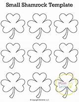 Small Shamrocks Coloring Pages sketch template