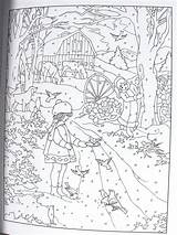 Creative Haven Winter Scenes Coloring Book  sketch template