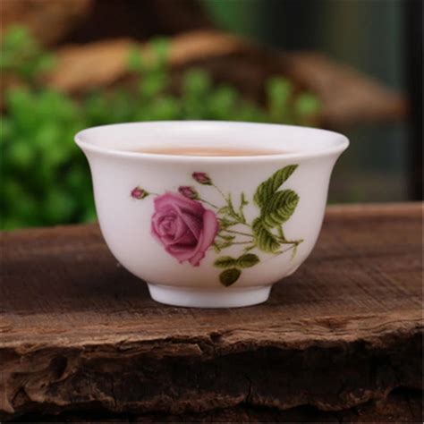 4pcs/lot Mini cup 20ml China porcelain tea cup floral pattern in glaze decoration Chinese cup of ...