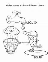 States Of Matter Coloring Page  Water Home sketch template