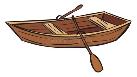 Wooden Boat, Illustration, Vector Stock Vector - Illustration of handle, classic: 160204007