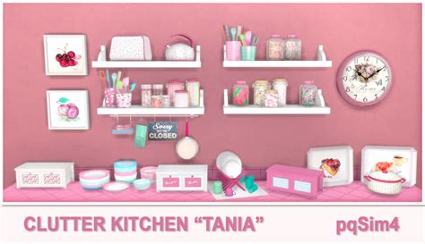 Tania Kitchen Clutter. Sims 4 Custom Content.