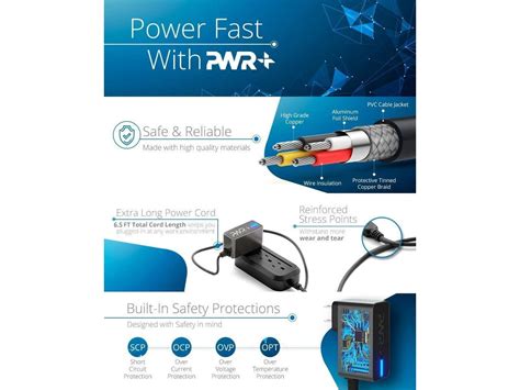 Pwr Charger for Booster PAC ES5000 ES2500 J900: UL Listed Extra Long 6. ...