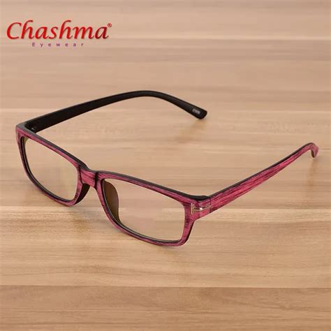 Chashma Men and Women Unisex Wooden Pattern Fashion Retro Optical ...