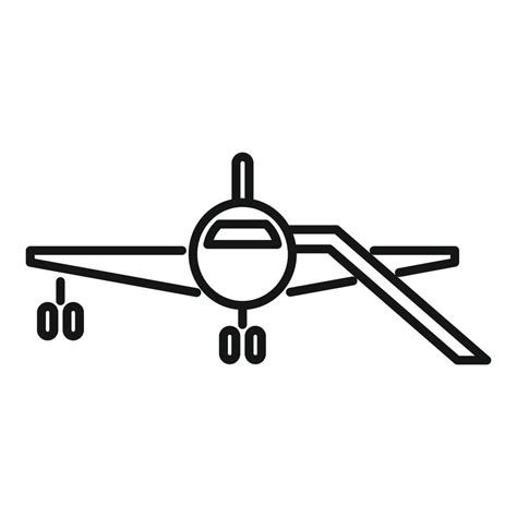 Airplane icon outline vector. Airline passenger 14861274 Vector Art at Vecteezy