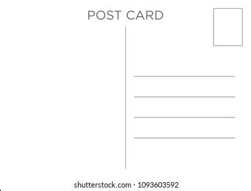 Mid-century Postcard Back 5875 X 4125 Stock Vector (Royalty Free ...