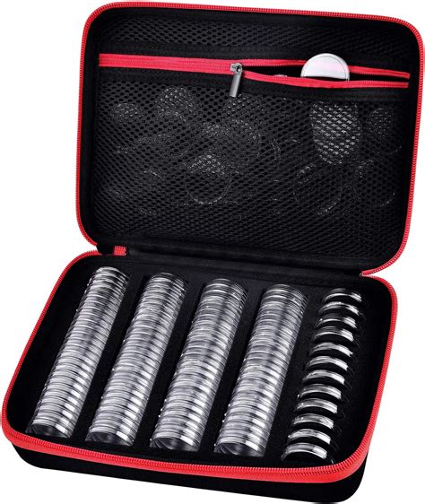 Amazon.com: 108 cápsulas de monedas de 1.181 in, organizador de monedas para coleccionar monedas ...