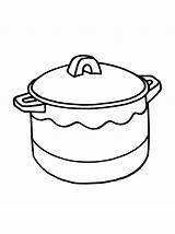 Soup Pot Coloring Page Sketch sketch template