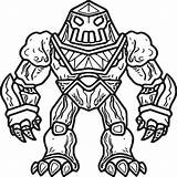 Golem coloring Pages Monster Rock 41926277 Vector Art  sketch template