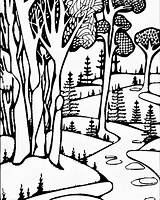 Forest Coloring Page Black And White · Creative Fabrica sketch template