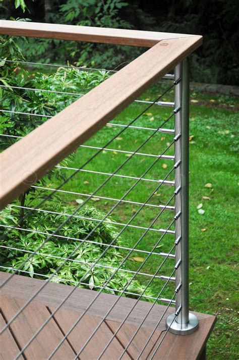 Greg - WA - Modern Stainless Steel Cable and Glass Railing - Inline Design | Cable railing deck ...