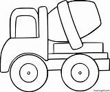 Easy Cement Mixer Coloring Page  ColoringAll sketch template