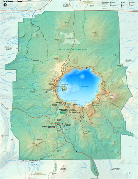 Crater Lake trail map